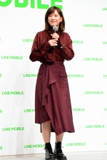 「LINEモバイル」記者発表会に登場した本田翼