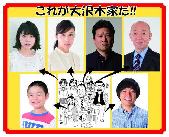 ドラマ24『浦安鉄筋家族』大沢木家のキャスト&キャラクタービジュアル