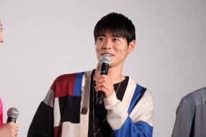 『劇場版 おいしい給食 Final Battle』完成披露舞台あいさつに登場したBOYS AND MEN・辻本達規