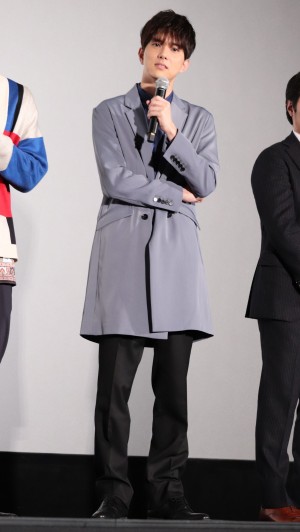 『劇場版 おいしい給食 Final Battle』完成披露舞台あいさつに登場したBOYS AND MEN・水野勝