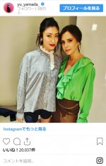 （左から）山田優、ヴィクトリア・ベッカム　※「山田優」インスタグラム