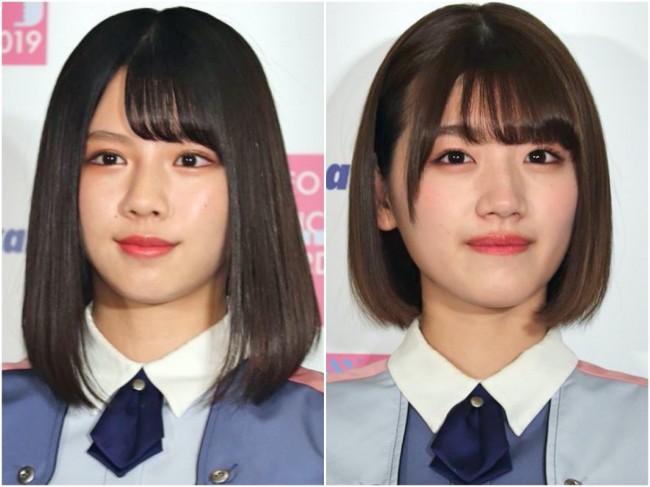 （左から）日向坂46・渡邉美穂、佐々木美玲