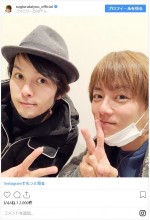 （左から）杉浦タカオと杉浦太陽　※「杉浦太陽」インスタグラム