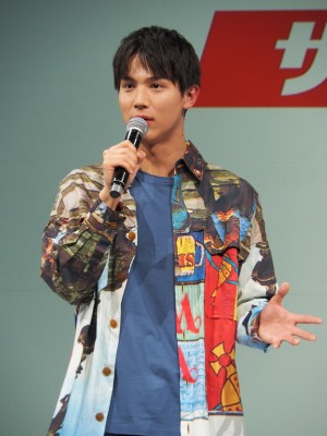 映画『ソニック・ザ・ムービー』公開アフレコイベントに登場した中川大志