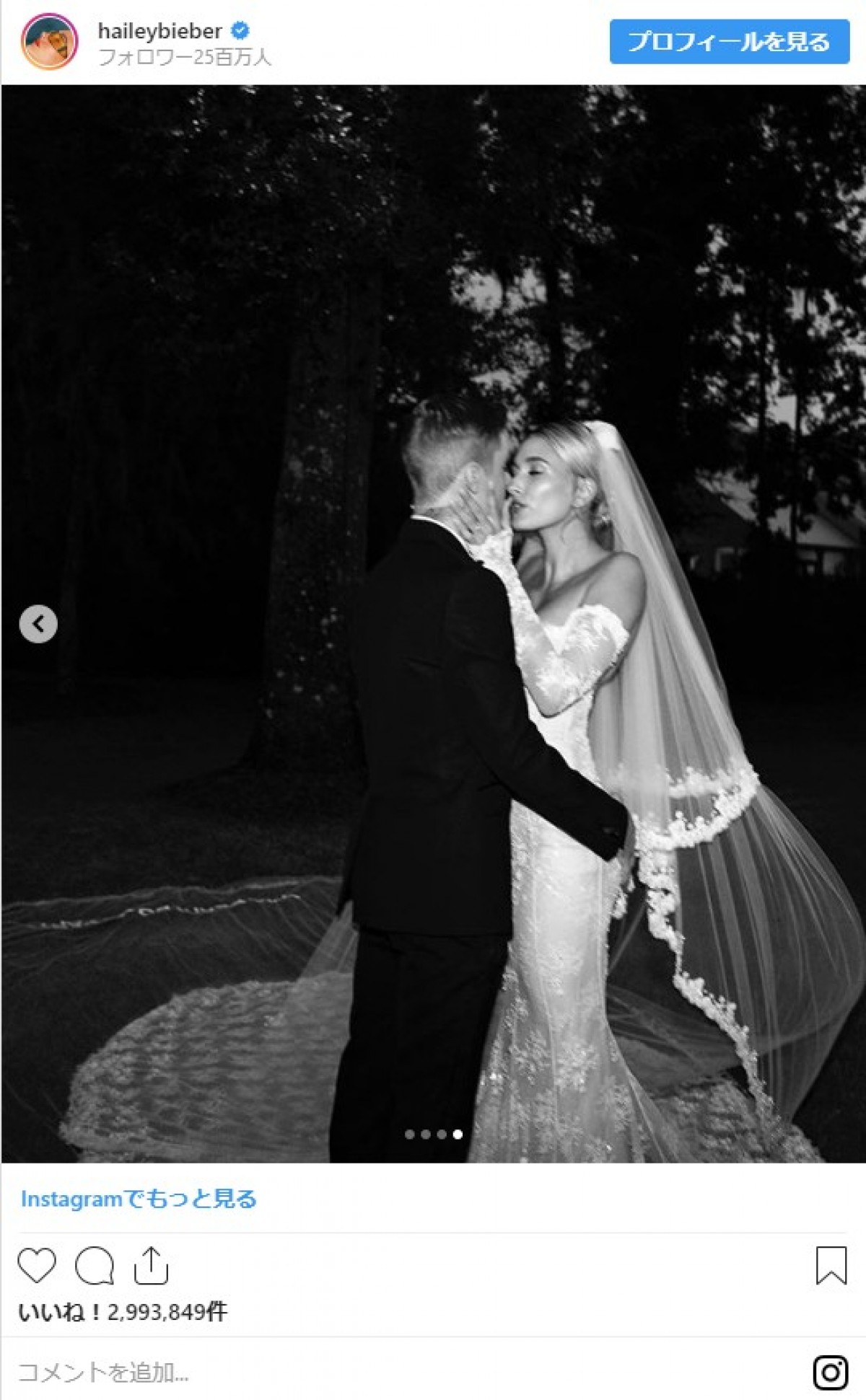 頬をペロリ？ ヘイリー・ビーバー、夫ジャスティンとの思い出の結婚式写真を公開