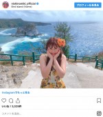 サイパンロケを満喫していた西野未姫 ※「西野未姫」インスタグラム