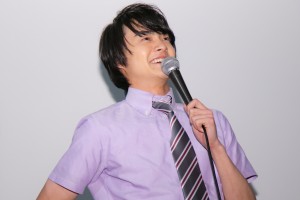 映画『青の生徒会 参る！ season1 花咲く男子たちのかげに』ブレミア先行上映会舞台あいさつに登場した結木滉星