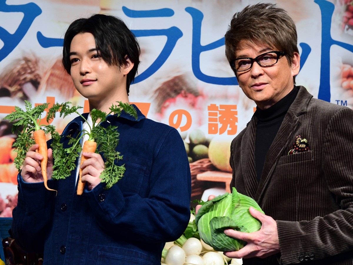 映画『ピーターラビット2／バーナバスの誘惑』日本語吹替版声優発表イベントに登場した（左から）千葉雄大、哀川翔