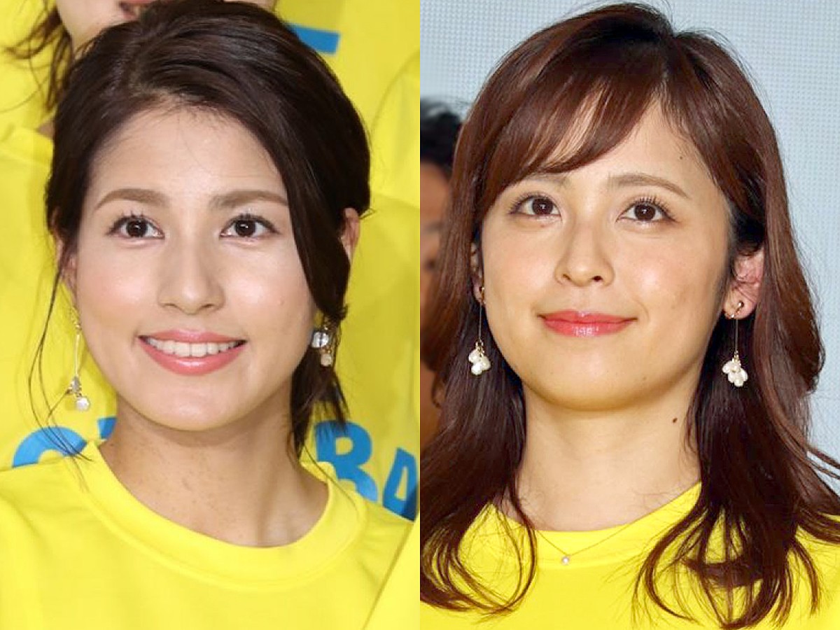 永島優美アナ＆久慈暁子アナ、2ショット披露も永島アナの“鼻”に注目集まる