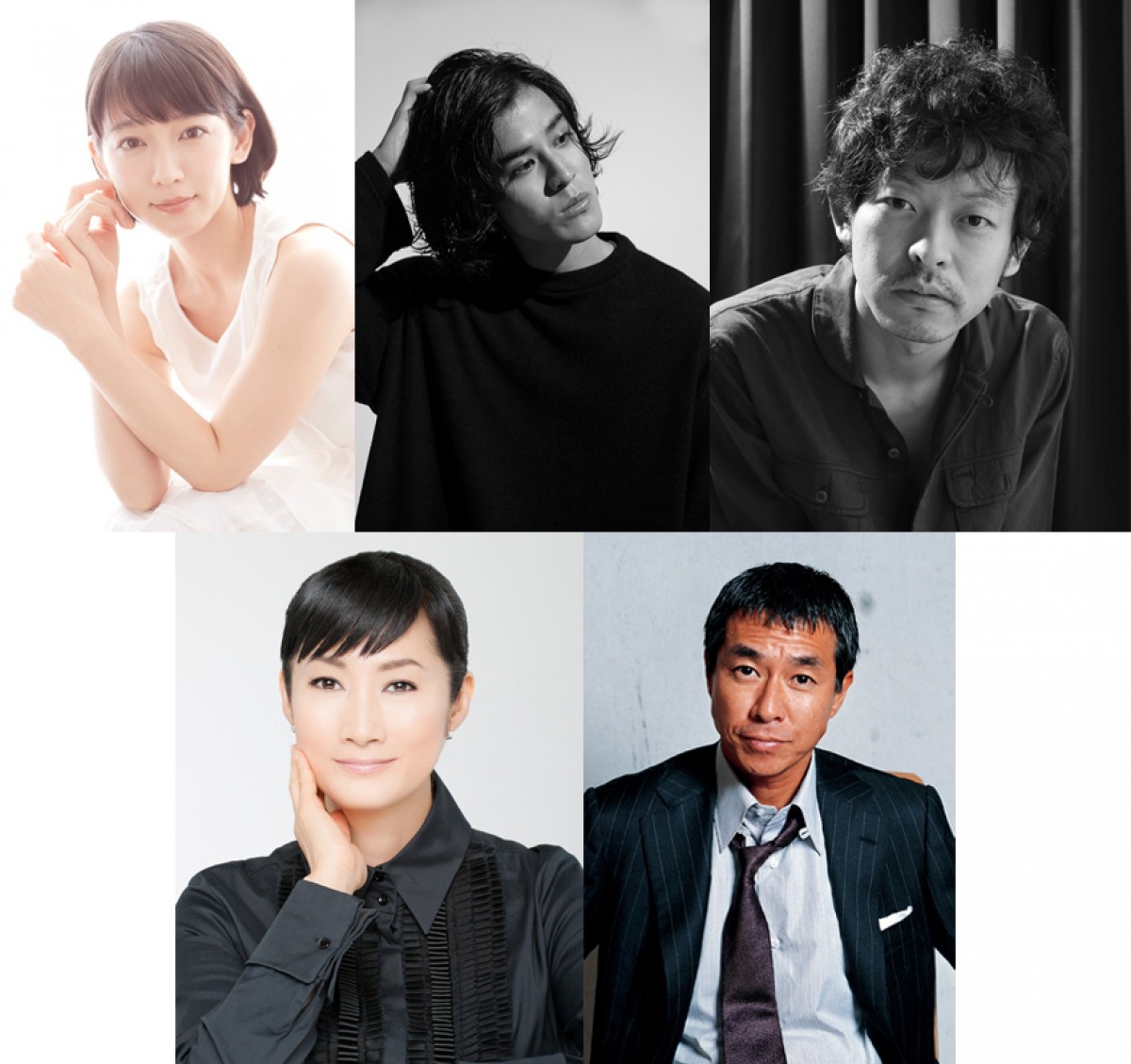映画『泣く子はいねぇが(仮)』追加キャスト陣(上段左から)吉岡里帆、寛一郎、山中崇、(下段左から)余貴美子、柳葉敏郎