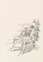 『巨匠漫画家2人展』で販売される版画「まっ白な灰に…」（53×37cm）：価格22万円（税込）