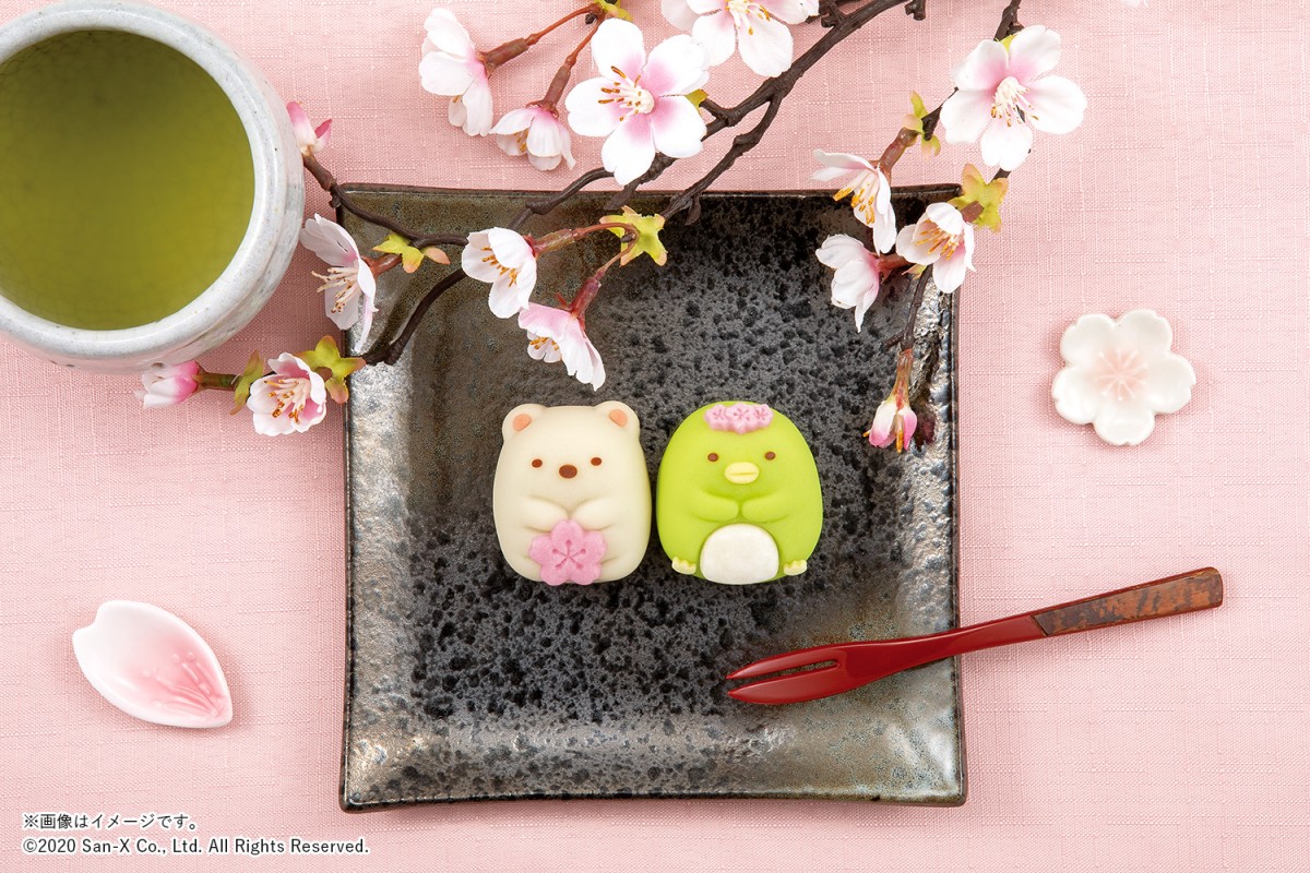 『すみっコぐらし』の和菓子がファミマに！　春限定でお花見がテーマ