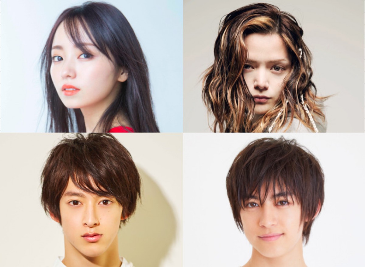 ドラマ『マイルノビッチ』追加キャスト陣(上段)今泉佑唯、三浦涼介、(下段)伊藤あさひ、阿久津仁愛
