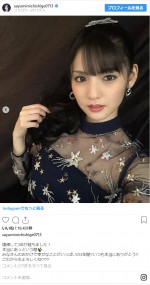 芸能活動復帰3周年を報告した道重さゆみ　※「道重さゆみ」インスタグラム