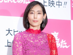 『一度死んでみた』公開初日記念イベントに出席した木村多江