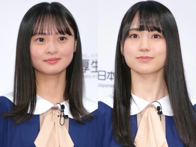 （左から）乃木坂46・4期生の遠藤さくら、賀喜遥香