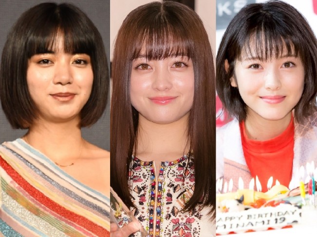 （左から）池田エライザ、橋本環奈、浜辺美波