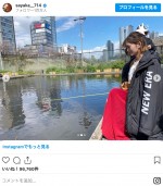 「＃髪色抜けすぎ」の山本彩 ※「山本彩」インスタグラム