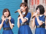 TIF2017に出演した時のけやき坂46（左から）齊藤京子、佐々木久美、東村芽依