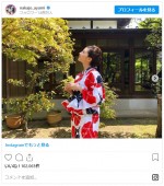 美しい浴衣姿を披露　※「中条あやみ」インスタグラム