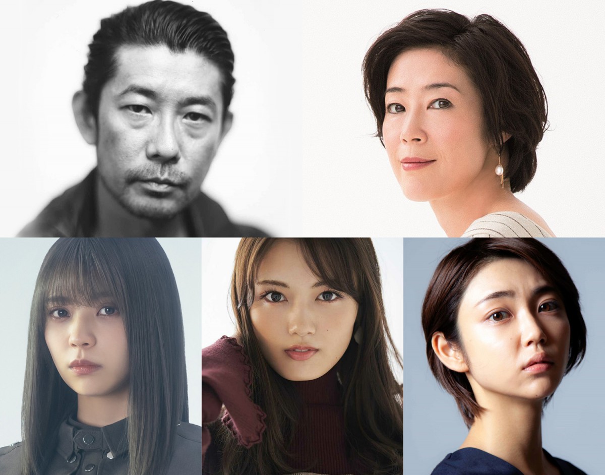 映画『さくら』追加キャスト陣(上段左から)永瀬正敏、寺島しのぶ、(下段左から)小林由依(欅坂46)、水谷果穂、山谷花純