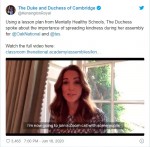 キャサリン妃のお手頃価格ワンピ　※「The Duke and Duchess of Cambridge」ツイッター