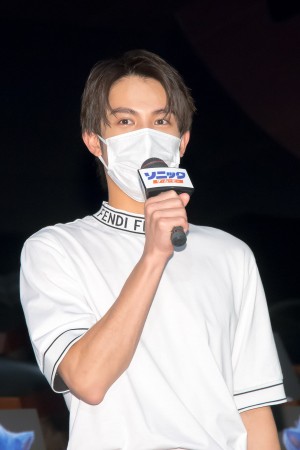 『ソニック・ザ・ムービー』コロナに負けるナ！感染予防対策デモンストレーションに登場した中川大志