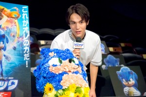『ソニック・ザ・ムービー』コロナに負けるナ！感染予防対策デモンストレーションに登場した中川大志