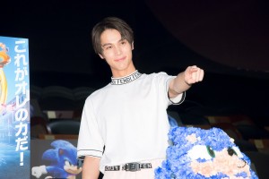 『ソニック・ザ・ムービー』コロナに負けるナ！感染予防対策デモンストレーションに登場した中川大志