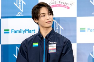 JO1×フラッペ 夏の新フレーバー推しメンバー発表イベントに登場した與那城奨