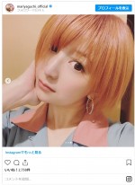 矢口真里、ド派手なピンクヘアに！　※「矢口真里」インスタグラム