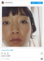 安藤サクラ、ぱっちり系になった二重まぶた ※「安藤サクラ」インスタグラム