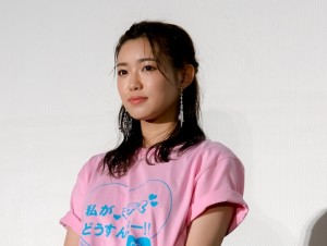 映画『私がモテてどうすんだ』公開記念舞台あいさつに登場した山口乃々華