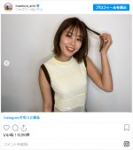 15センチ髪をカットした稲村亜美　※「稲村亜美」公式インスタグラム