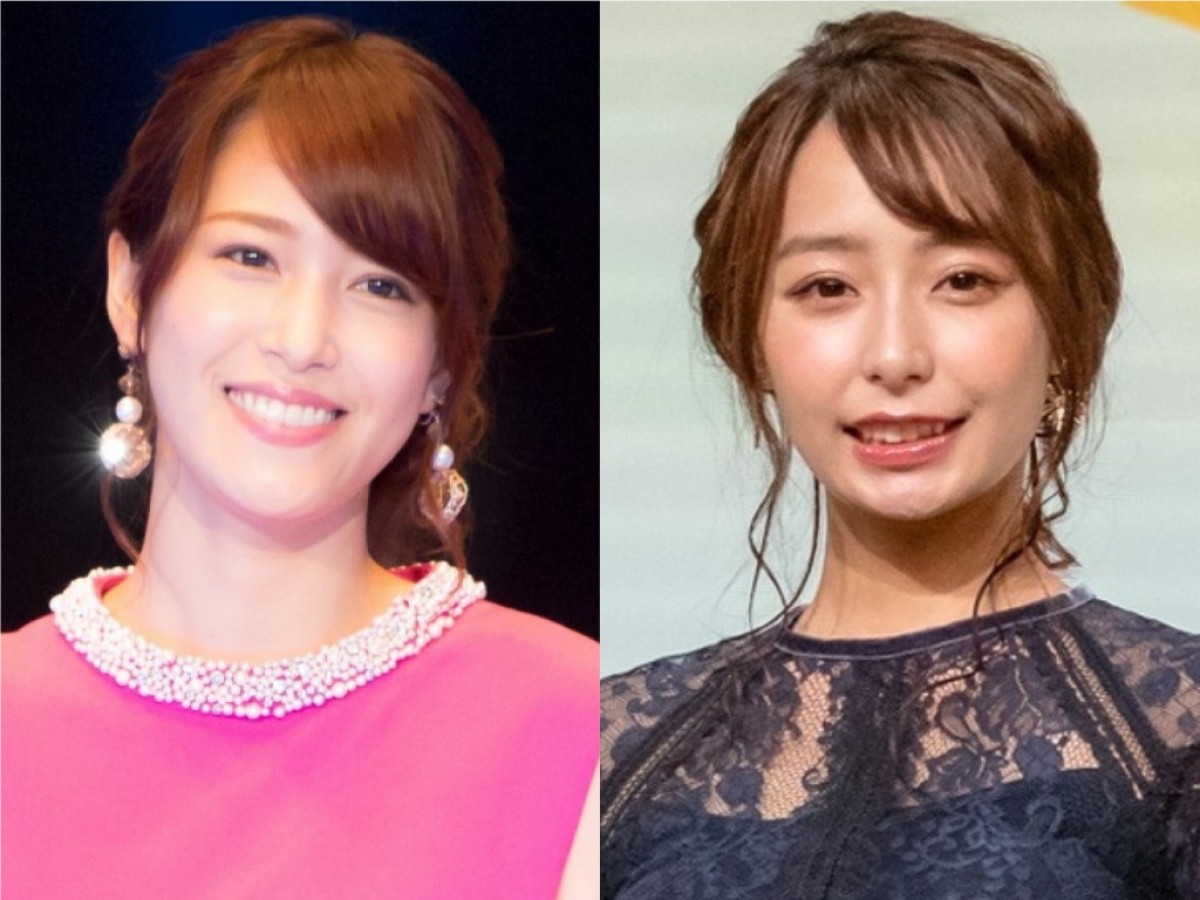 (左から)鷲見玲奈、宇垣美里