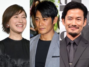 1997年にドラマ『ビーチボーイズ』で共演した（左から）広末涼子、反町隆史、竹野内豊