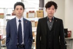 金曜ドラマ『MIU404』第6話での（左から）村上虹郎、星野源
