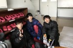 映画『弱虫ペダル』オフショット（左から）坂東龍汰、伊藤健太郎、永瀬廉
