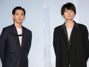 映画『リスタートはただいまのあとで』記者会見に登場した（左から）竜星涼、古川雄輝