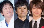 “エプロン男子”役が完璧だった（左から）大森南朋、西島秀俊、横浜流星