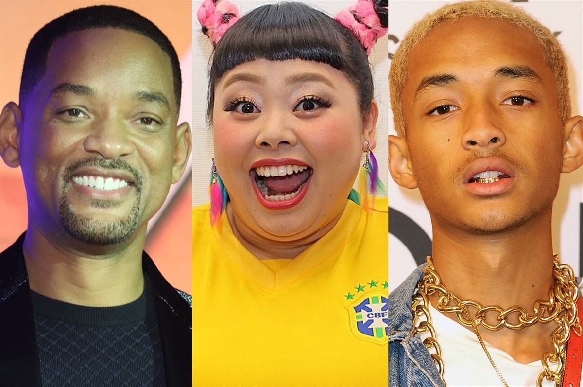 (左から)ウィル・スミス、渡辺直美、ジェイデン・スミス