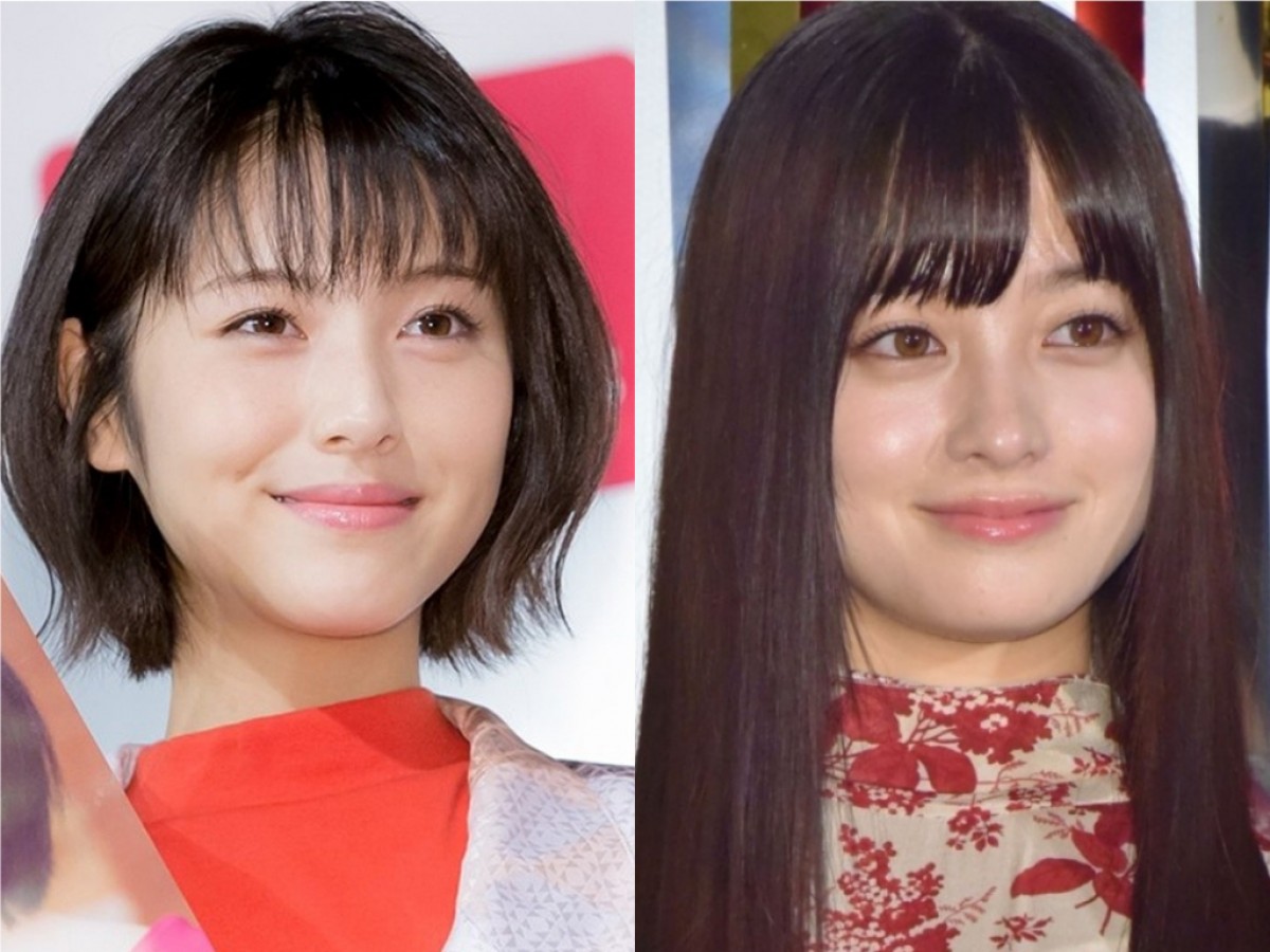 (左から)浜辺美波、橋本環奈