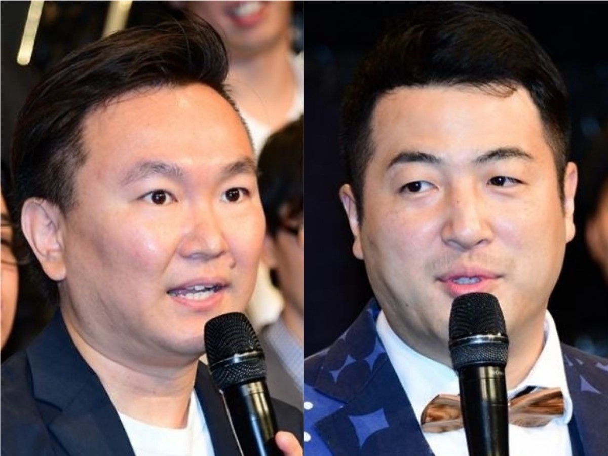 (左から)山内健司(かまいたち)、水田信二(和牛)