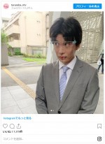 田中圭、フェイスシールド越しに上目遣い　※スペシャルドラマ『東京タラレバ娘2020』公式インスタグラム