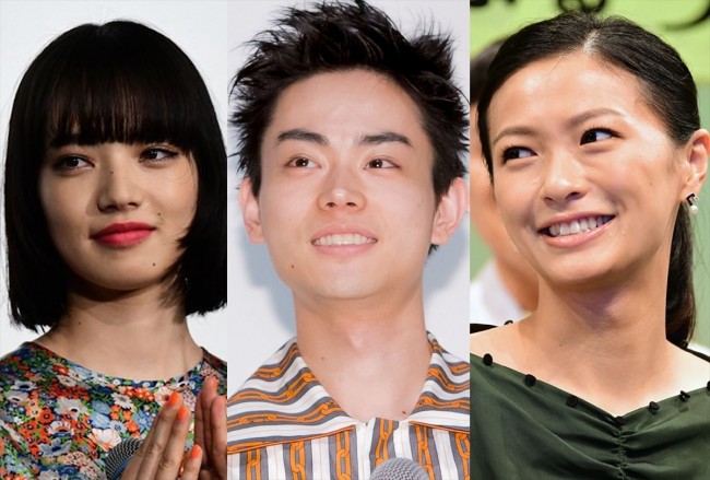 (左から)小松菜奈、菅田将暉、榮倉奈々