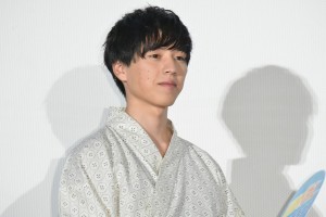 映画『弱虫ペダル』公開御礼舞台あいさつに登場した坂東龍汰