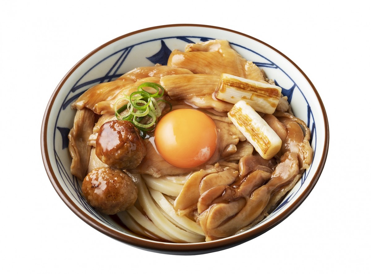 うどんでお月見