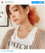 出産後初めて顔写真を公開した桐谷美玲　※「桐谷美玲」インスタグラム