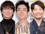 【写真】『MIU404』綾野剛、星野源、菅田将暉3ショット　星野は“血だらけ”でピース