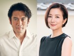 （左から）2021年度前期のNHK連続テレビ小説『おかえりモネ』でヒロイン清原果耶の両親役を務める内野聖陽、鈴木京香